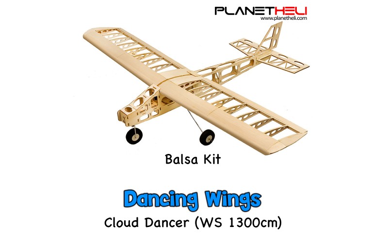 Dancing Wings - T25 1.3M Cloud Dancer Premium Balsa Wood Remote Control Airplane Kit